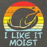 I Like It Moist Turkey Retro Funny Thanksgiving Cotton Canvas Backpack