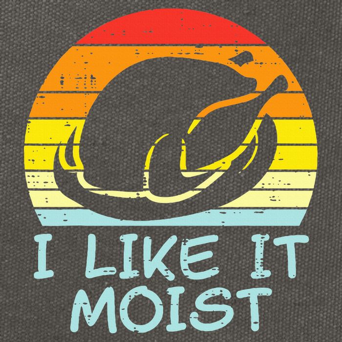 I Like It Moist Turkey Retro Funny Thanksgiving Cotton Canvas Backpack