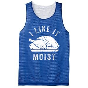 I Like It Moist Funny Thanksgiving Turkey Leg Day Retro Gift Mesh Reversible Basketball Jersey Tank