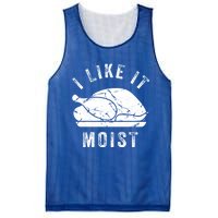 I Like It Moist Funny Thanksgiving Turkey Leg Day Retro Gift Mesh Reversible Basketball Jersey Tank