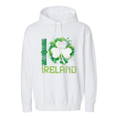 I Love Ireland Saint Patrick's Day Garment-Dyed Fleece Hoodie