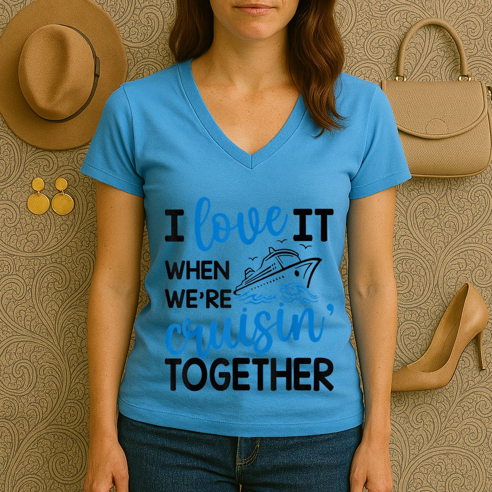 I Love It When Were Cruisin Together Meaningful Gift Women's V-Neck T-Shirt