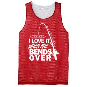 I Love It When She Bends Over Funny Fishing Mesh Reversible Basketball Jersey Tank