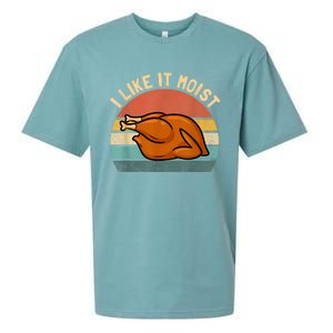 I Like It Moist Thanksgiving Costume Turkey Sueded Cloud Jersey T-Shirt