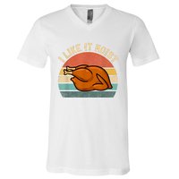 I Like It Moist Thanksgiving Costume Turkey V-Neck T-Shirt