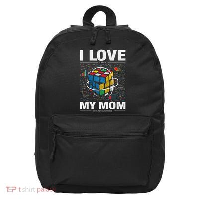 I Love It When My Mom Lets Me Solve Cubes Speedcubing 16 in Basic Backpack