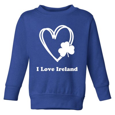 I Love Ireland Irish Shamrock St Patrick's Day Travel Great Gift Toddler Sweatshirt