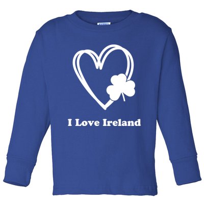 I Love Ireland Irish Shamrock St Patrick's Day Travel Great Gift Toddler Long Sleeve Shirt