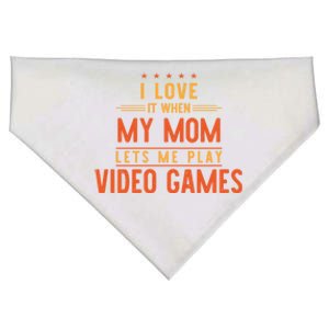 I Love It When My Mom Lets Me Play Video Games Gift USA-Made Doggie Bandana