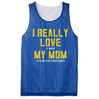 I Love It When My Mom Lets Me Play Video Games Cute Gift Mesh Reversible Basketball Jersey Tank