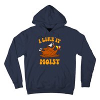 I Like It Moist Turkey Retro Groovy Thanksgiving Food Hoodie