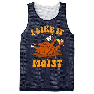 I Like It Moist Turkey Retro Groovy Thanksgiving Food Mesh Reversible Basketball Jersey Tank