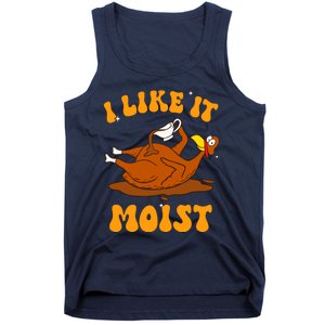 I Like It Moist Turkey Retro Groovy Thanksgiving Food Tank Top