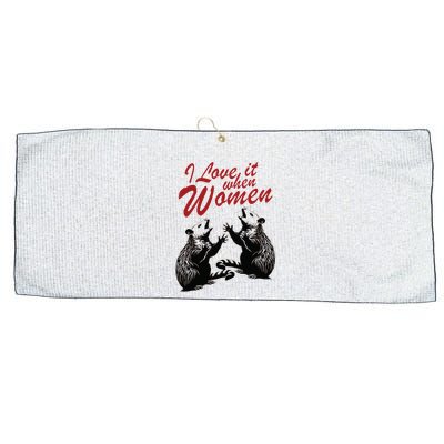 I Love It When Women Large Microfiber Waffle Golf Towel