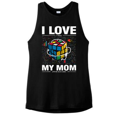 I Love It When My Mom Lets Me Solve Cubes Speedcubing Ladies PosiCharge Tri-Blend Wicking Tank