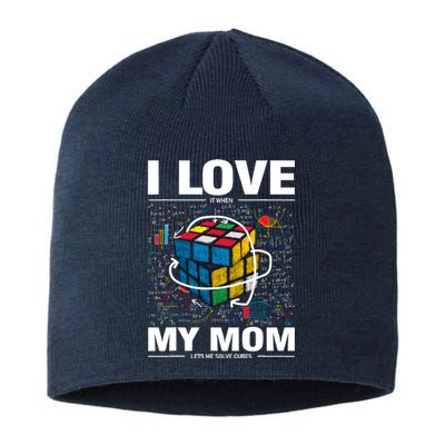 I Love It When My Mom Lets Me Solve Cubes Speedcubing Sustainable Beanie