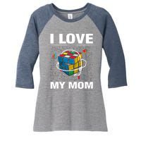 I Love It When My Mom Lets Me Solve Cubes Speedcubing Women's Tri-Blend 3/4-Sleeve Raglan Shirt