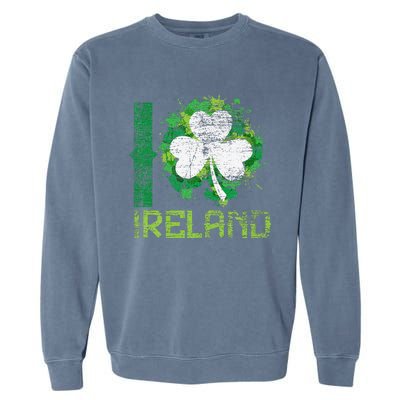 I Love Ireland Saint Patrick's Day Garment-Dyed Sweatshirt