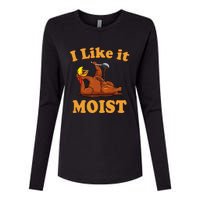 I LIKE IT MOIST Funny Thanksgiving Foods Family Group Set Womens Cotton Relaxed Long Sleeve T-Shirt