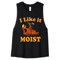 I LIKE IT MOIST Funny Thanksgiving Foods Family Group Set Women's Racerback Cropped Tank