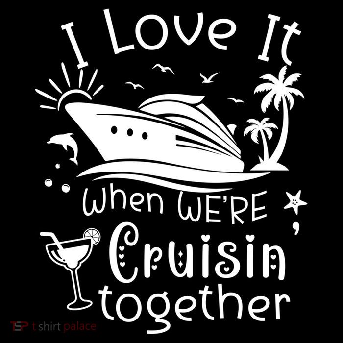 I Love It When Were Cruisin Together Funny Crusing Cruise Gift Drawstring Bag