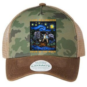 I Live In A Vangogh Downby The River Legacy Tie Dye Trucker Hat