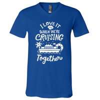 I Love It When Were Cruisin Together Cruise For Couples Cute Gift V-Neck T-Shirt