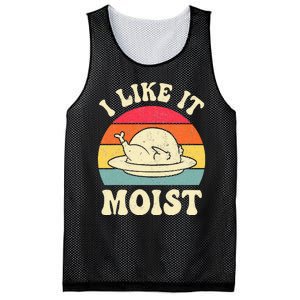 I Like It Moist Funny Thanksgiving Turkey Leg Day Mesh Reversible Basketball Jersey Tank