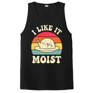 I Like It Moist Funny Thanksgiving Turkey Leg Day PosiCharge Competitor Tank