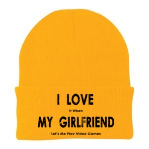 I Love It When My Friend Lets Me Play Video Games Gift Knit Cap Winter Beanie