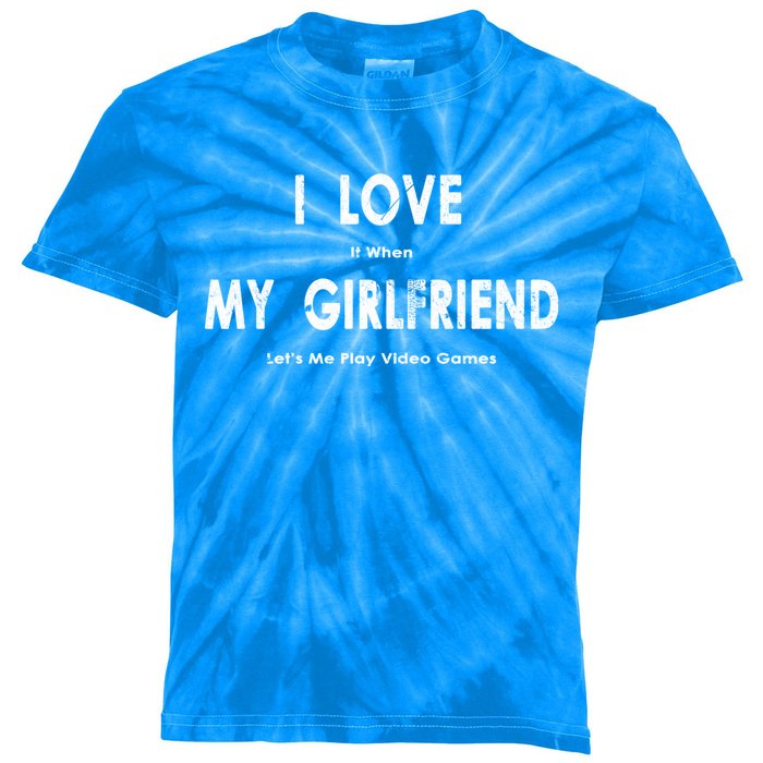 I Love It When My Friend Lets Me Play Video Games Gift Kids Tie-Dye T-Shirt