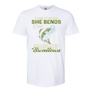 I Like It When She Bends Over Fishing I Love Fishing Softstyle CVC T-Shirt