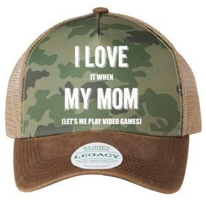 I Love It When My Mom Lets Me Play Video Games Gamer Funny Gift Funny Gift Legacy Tie Dye Trucker Hat