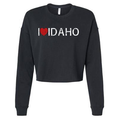 I Love Idaho Cropped Pullover Crew