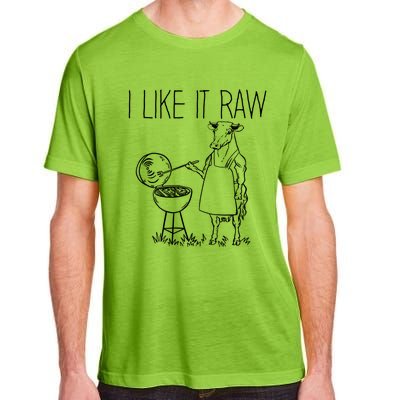 I Like It Raw Beef Meat Barbecue Cool Gift Adult ChromaSoft Performance T-Shirt