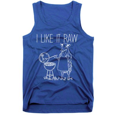 I Like It Raw Beef Meat Barbecue Cool Gift Tank Top