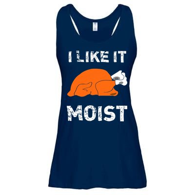 I Like It Moist Funny Turkey Thanksgiving Ladies Essential Flowy Tank