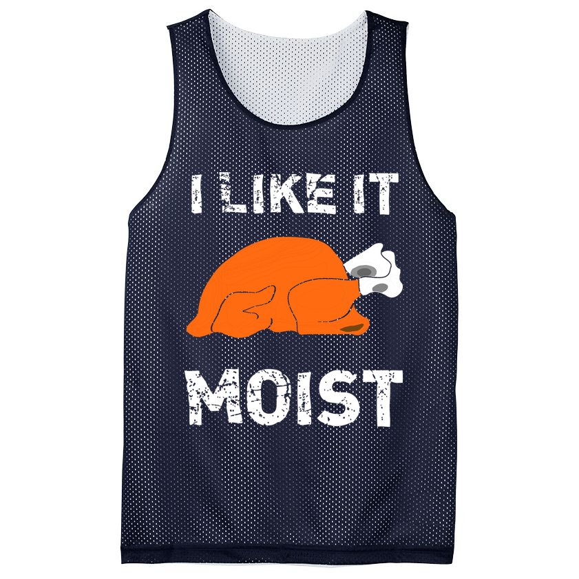 I Like It Moist Funny Turkey Thanksgiving Mesh Reversible Basketball Jersey Tank