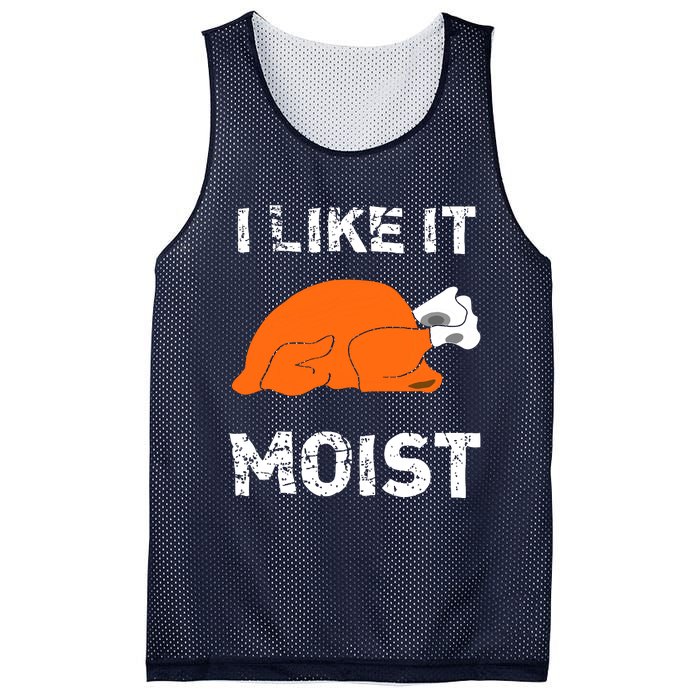 I Like It Moist Funny Turkey Thanksgiving Mesh Reversible Basketball Jersey Tank