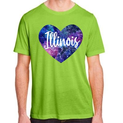 I Love Illinois Usa Meaningful Gift Adult ChromaSoft Performance T-Shirt