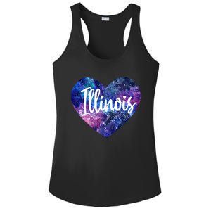 I Love Illinois Usa Meaningful Gift Ladies PosiCharge Competitor Racerback Tank