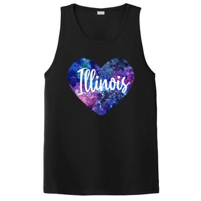 I Love Illinois Usa Meaningful Gift PosiCharge Competitor Tank