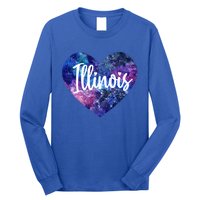 I Love Illinois Usa Meaningful Gift Long Sleeve Shirt