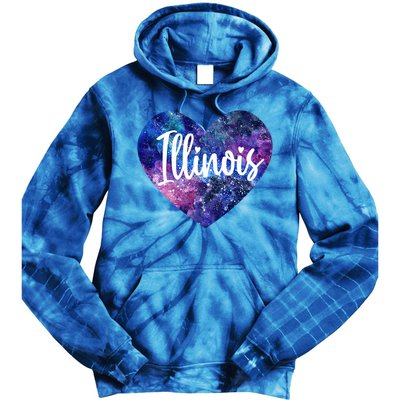 I Love Illinois Usa Meaningful Gift Tie Dye Hoodie