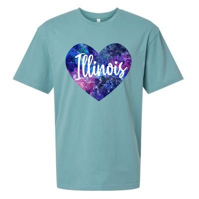 I Love Illinois Usa Meaningful Gift Sueded Cloud Jersey T-Shirt