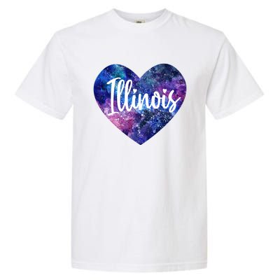 I Love Illinois Usa Meaningful Gift Garment-Dyed Heavyweight T-Shirt