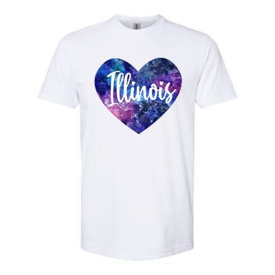 I Love Illinois Usa Meaningful Gift Softstyle CVC T-Shirt