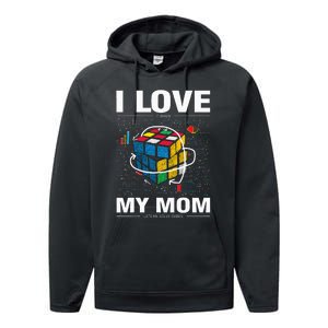 I Love It When My Mom Lets Me Solve Cubes Speedcubing Performance Fleece Hoodie