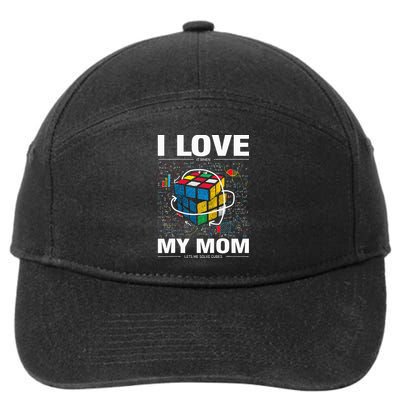 I Love It When My Mom Lets Me Solve Cubes Speedcubing 7-Panel Snapback Hat