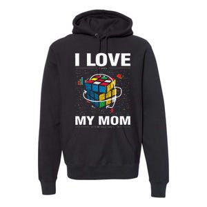 I Love It When My Mom Lets Me Solve Cubes Speedcubing Premium Hoodie